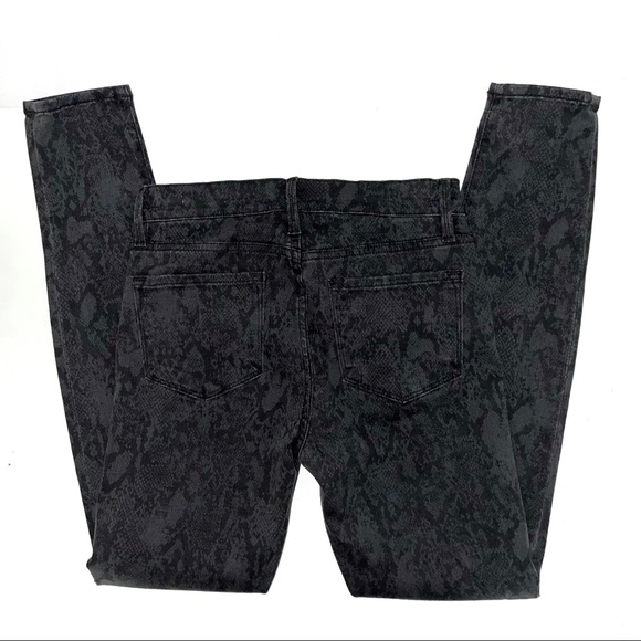 FRAME - Le Skinny Jeans De Jeanne Tonal Python Size 28 NEW - Picture 8 of 11